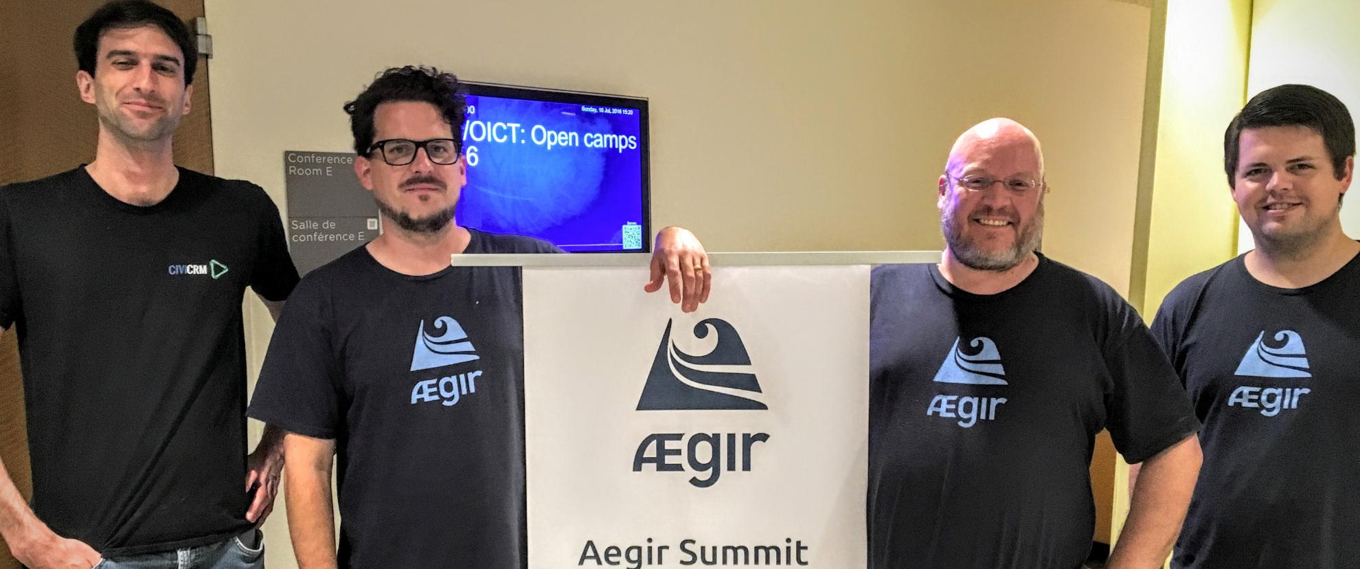 Founding members Mathieu Lutfy, Jon Pugh, Christopher Gervais, and Cameron Eagans.  Credit: Chris Doten, NDI.